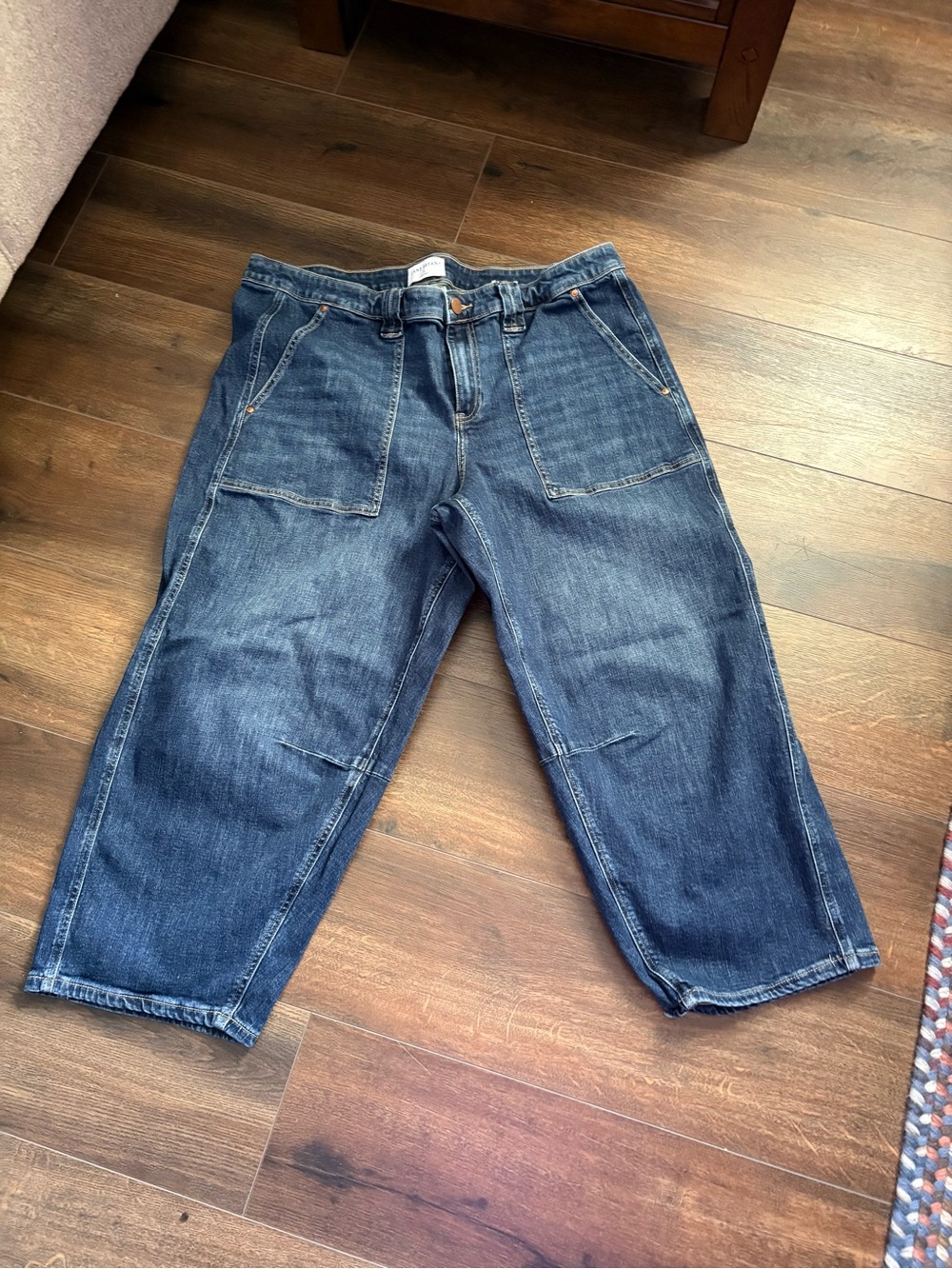 EUC LANE BRYANT Barrel Patch Pocket Jean